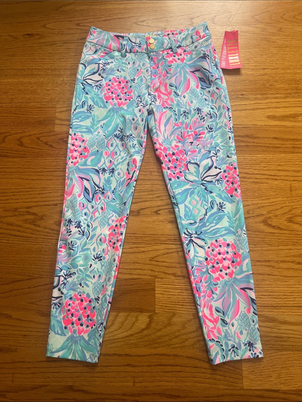 Lilly Pulitzer Cameron party princess golf Pants 4 UPF 50+ Zanzibar blue